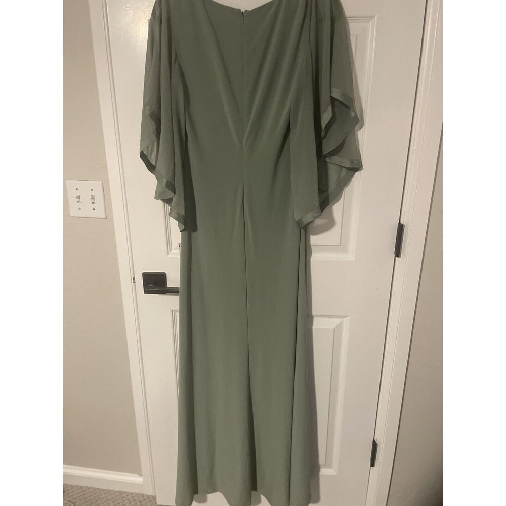 Lauren Ralph Lauren Women's Jersey‎ Three-Quarter-Sleeve Gown (4, Green) - Picture 7 of 9